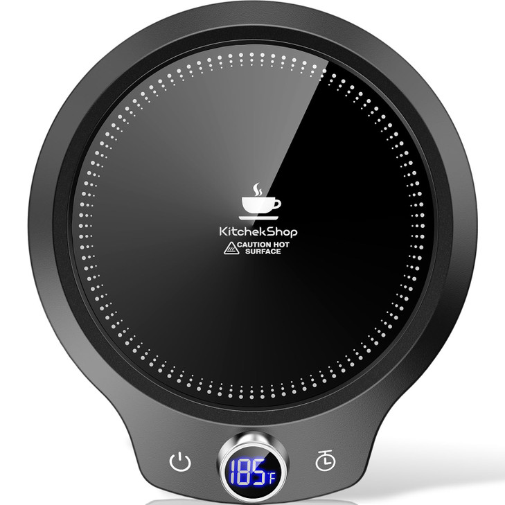 Fast Heating Mug Warmer - 4 Temp Settings & 1-12H Timer, Coffee Cup Warmer Plate for Desk Auto Shut Off, Ideal Beverage Warmer Gift for Coffee, Tea,