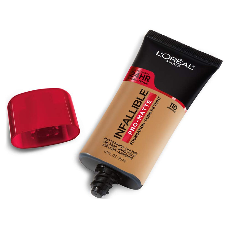 L'Oreal Paris Cosmetics Makeup Infallible Pro-Matte Liquid Longwear Foundation, Créme Café, 1 fl oz.