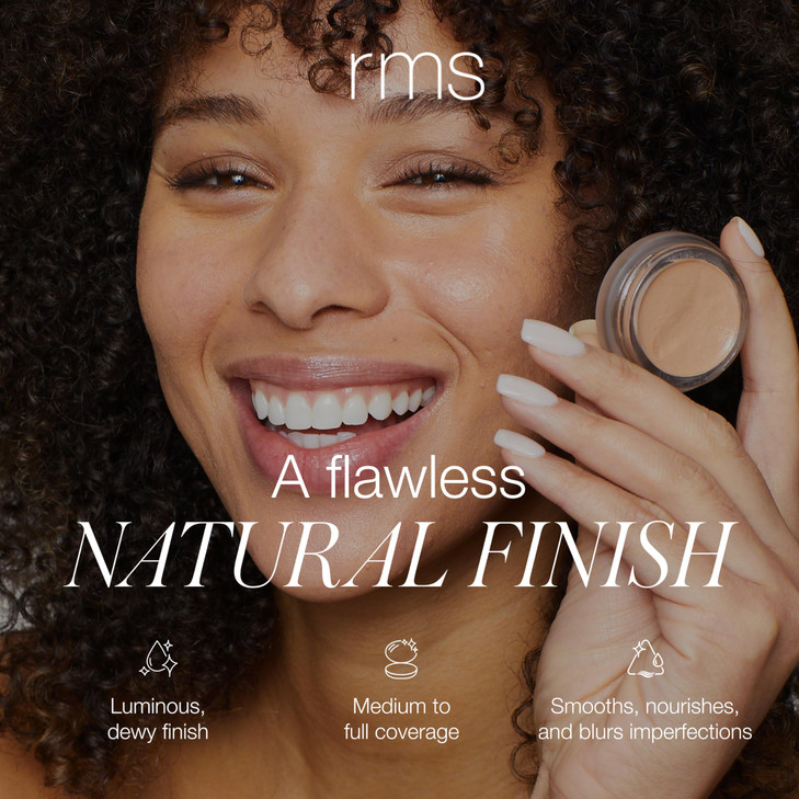 RMS Beauty UnCoverup Cream Foundation Hydrating Buildable Medium to Full Coverage with Natural Glow for All Skin Types, Clean Beauty, 18ml