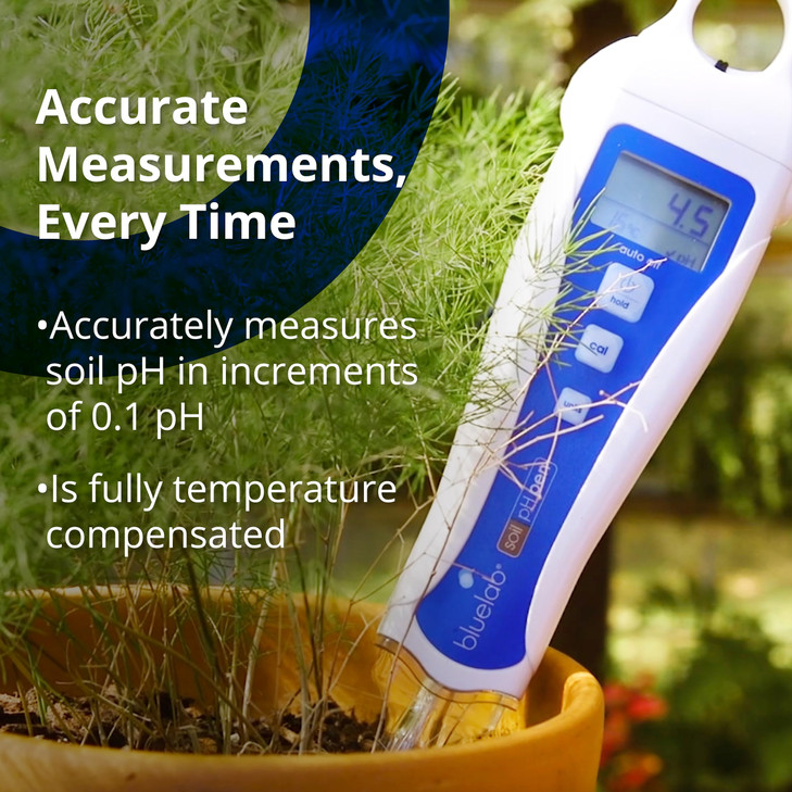 Bluelab PENSOILPH Soil pH Pen, Digital Meter and Water Test Kit, Also Used for Coco and Rockwool with Easy Calibration for Hydroponic System and Indo
