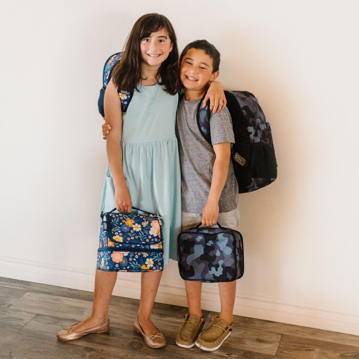 Wildkin Kids Insulated Lunch Box  Durable and Reusable for School & Travel - Jurassic Dinosaurs