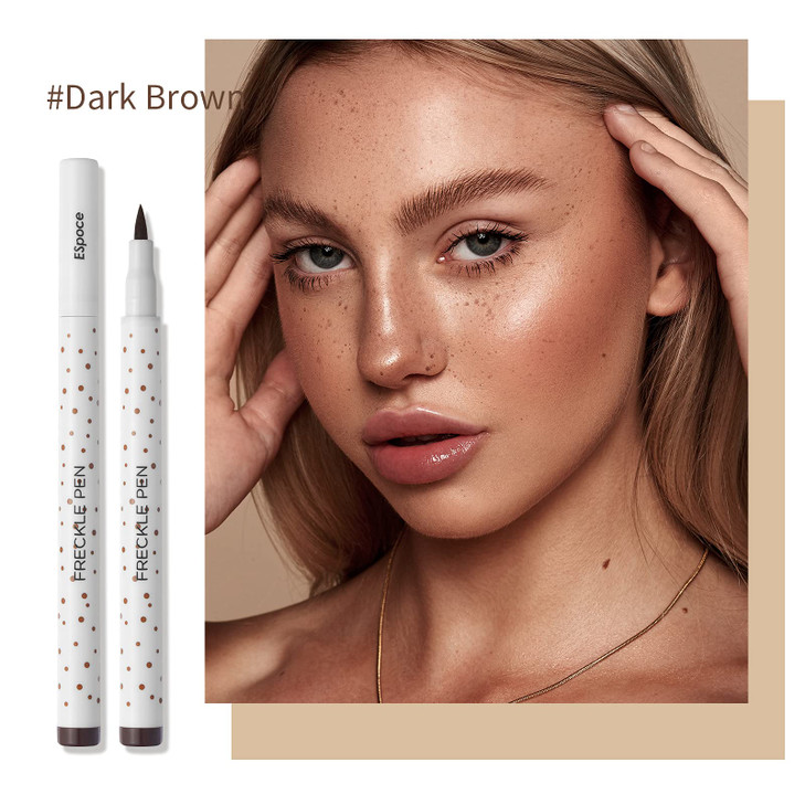Marine Forest Freckle Pen 2 Colors Waterproof Long Lasting Quick Dry Small Spot Natural Like Face Freckle Makeup Pen, Dark Brown and Light Brown, Upg