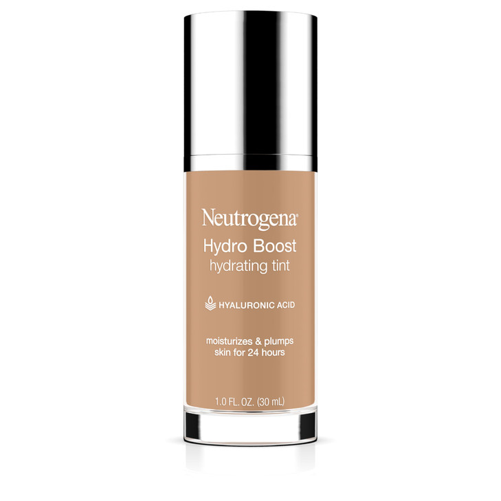 Neutrogena Hydro Boost Hydrating Tint Foundation Makeup for Dry Skin, with Hyaluronic Acid, Lightweight Oil-Free Water Gel, Non-Comedogenic, 60 Natur