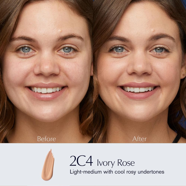 Estée Lauder Double Wear Stay-in-Place 24-Hour Long-Wear Matte Foundation Makeup | Original Formula 1 Fl Oz, 2C4 Ivory Rose