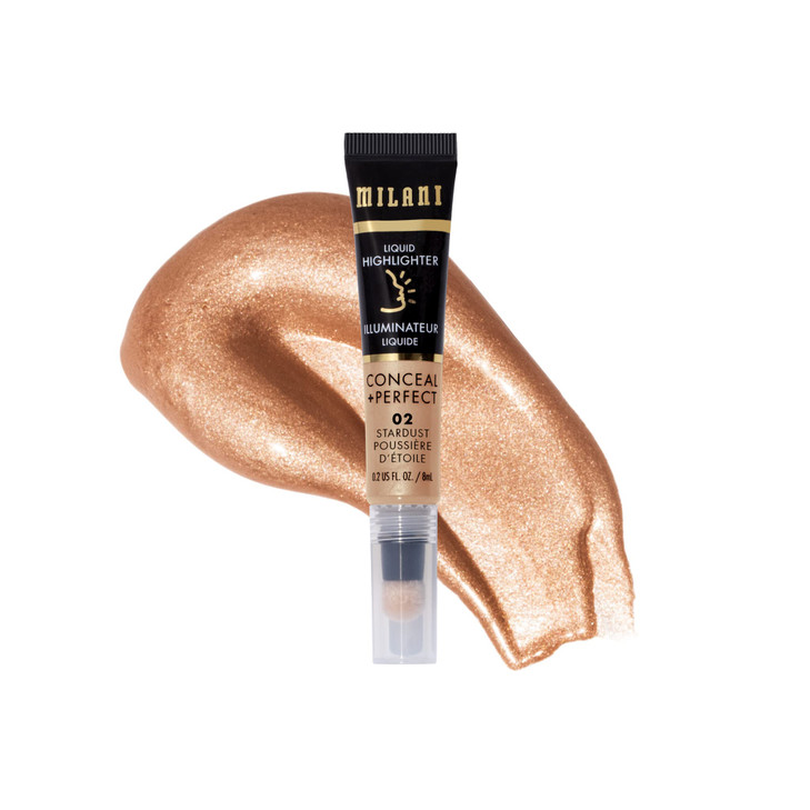 Milani Conceal + Perfect Liquid Highlighter for Added Glow, Face Lift Collection- Stardust