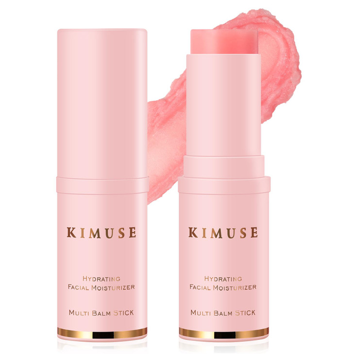 KIMUSE Hydrating Multi Balm Stick, All-in-One Hydrating Lip Balm Eye Cream Neck Cream Make Up Base, Reduce Wrinkle & Moisturizing Moisturizer For Fac