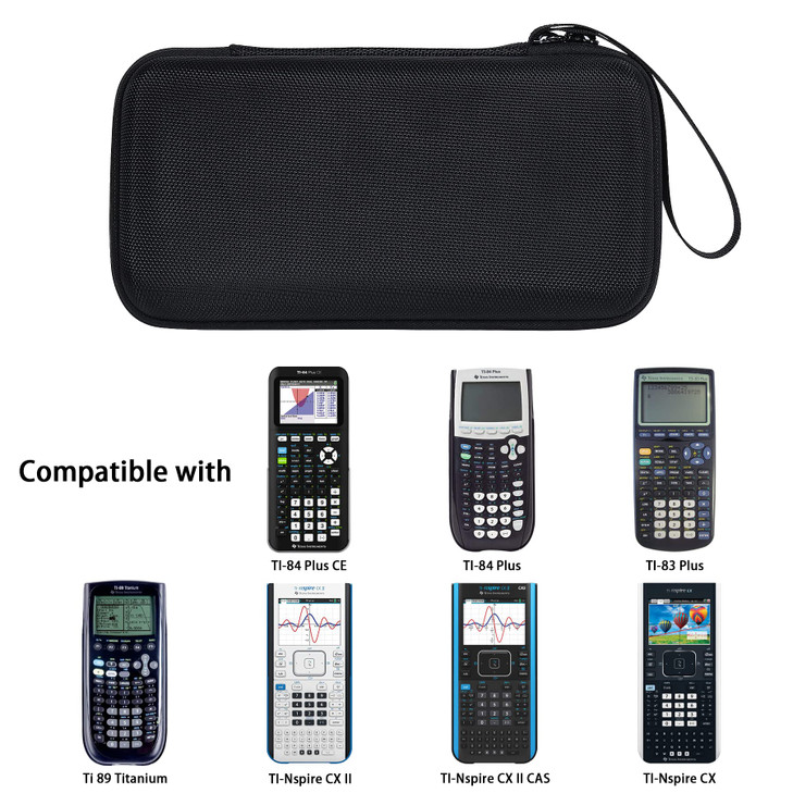 co2CREA Carrying Case for Texas Instruments TI-84 Plus CE Python Enhanced/TI-84/TI-Nspire CX II CAS/TI-Nspire CX II/TI-83 Plus/TI-89 Titanium/TI-85/T
