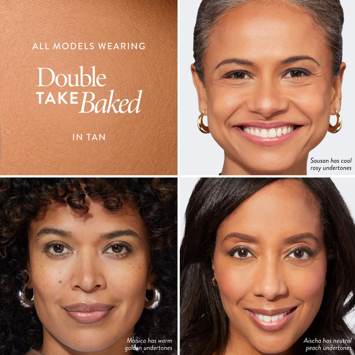 LAURA GELLER NEW YORK Baked Double Take Powder Foundation - Tan - Buildable Medium to Full Coverage - Matte Finish