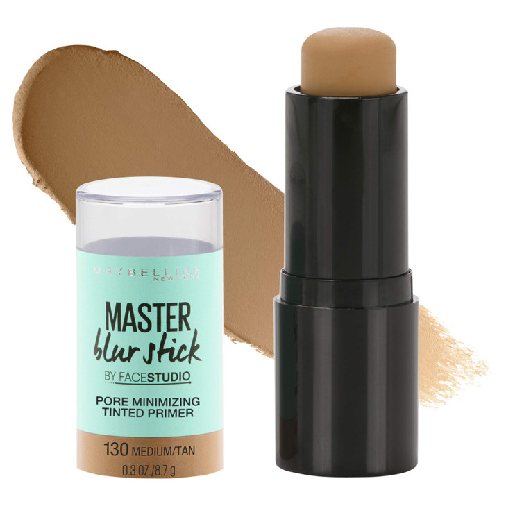 Maybelline New York Facestudio Master Blur Stick Primer Makeup, Medium/Tan, 0.3 oz.