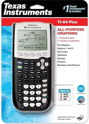 Texas Instruments TI-84 Plus Graphing Calculator, Black