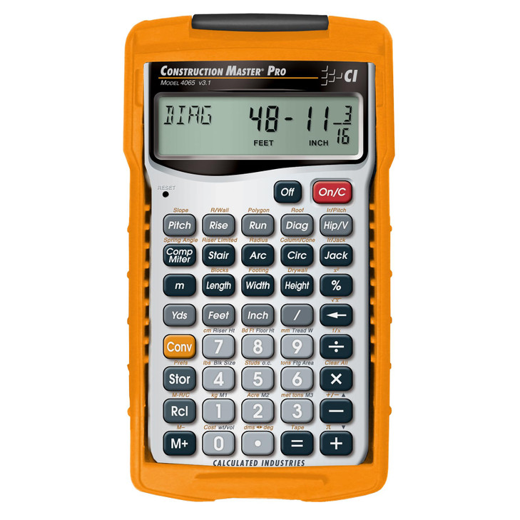 Calculated Industries 4065 Construction Master Pro Advanced Construction Math Feet-inch-Fraction Calculator for Contractors, Estimators, Builders, Fr