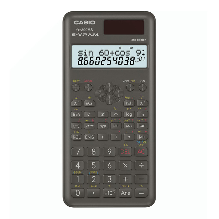 Casio fx-300MS Plus 2nd Edition  Standard Scientific Calculator with 2-Line Display | 10-Digit LCD, Trig, Stats, Fractions | Ideal for High School A