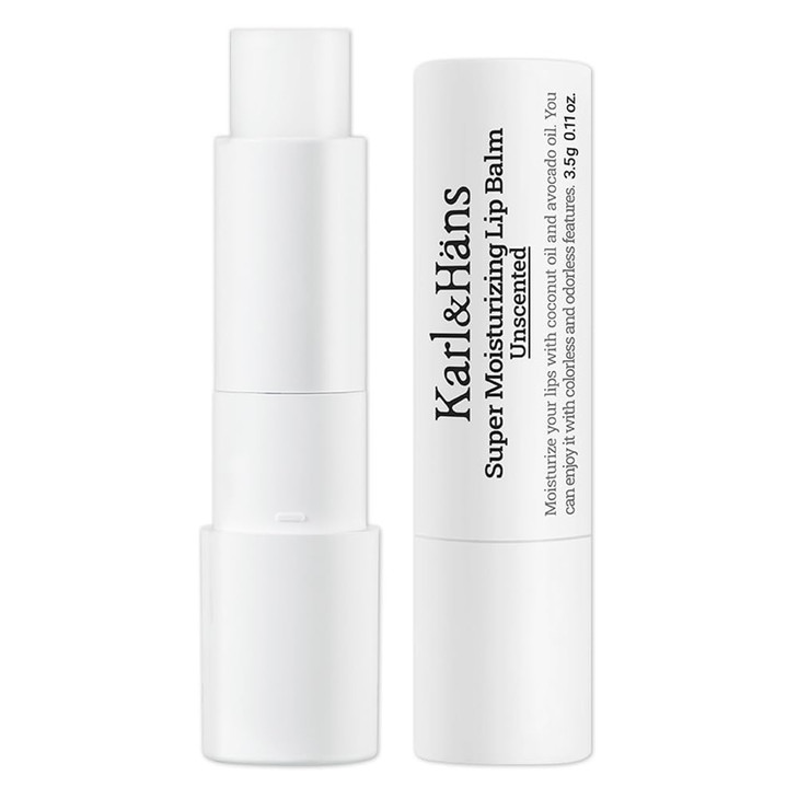 Karl&Hans Super Moisturizing Lip Balm - Unscented with Coconut & Avocado Oil for Lip Repair and Care, Soothes and Hydrates Dry Lips with Natural and