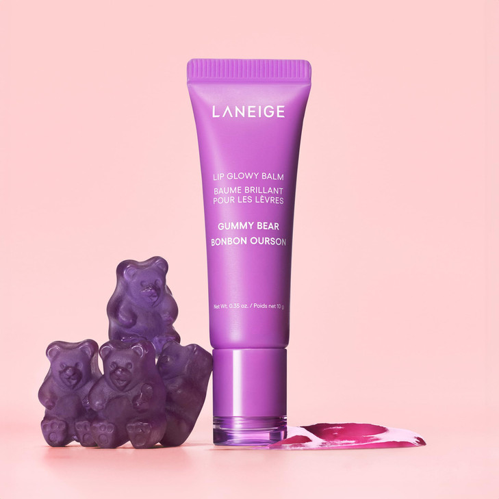 LANEIGE Lip Glowy Balm, Gummy Bear: Sheer Tinted Lip Moisturizer with Shea Butter, for Hydrating Shine & Soft Lips