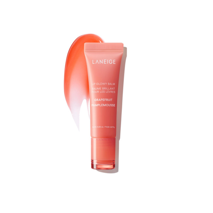 LANEIGE Lip Glowy Balm, Grapefruit: Sheer Tinted Lip Moisturizer with Shea Butter, for Hydrating Shine & Soft Lips