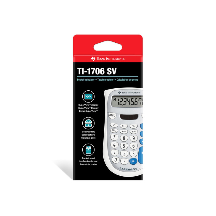 Texas Instruments TI-1706 SV Standard Function Calculator