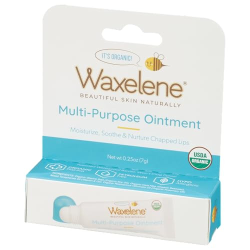Waxelene Original Lip Tube, Single, Best Lip Balm Ever Organic Multipurpose Ointment Baby Eczema Chapped Dry Sensitive Skin Body Hand Face Moisturize