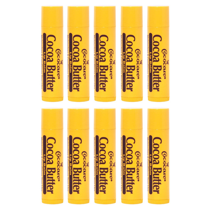 Cococare Cocoa Butter Lip Balm - The Little Yellow Stick Enriched with Natural Cocoa Butter - Conditions & Protects Lips with Hydrating Formula - 0.1