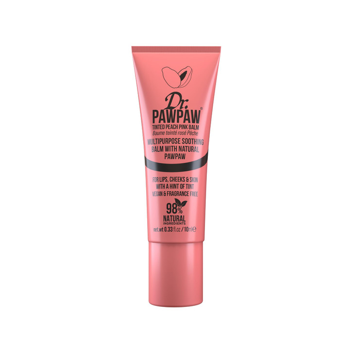Dr PawPaw Multipurpose Soothing Tinted Balm - Lip Balm for Lips, Cheeks, Eyes  Tinted Lip Balm - Lip Moisturizer with Pawpaw - Peach Pink - 0.33 oz