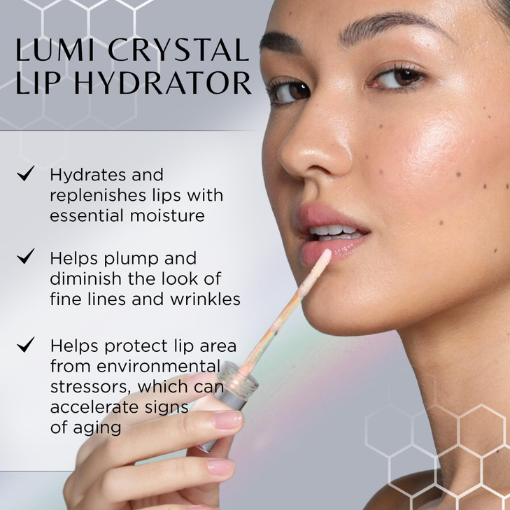 COSMEDIX Lumi Crystal Liquid Crystal Hydrator - Plumping Lip Gloss for Women for Plumped, Luscious & Fuller-Looking Lips - Long-Lasting Moisturizing