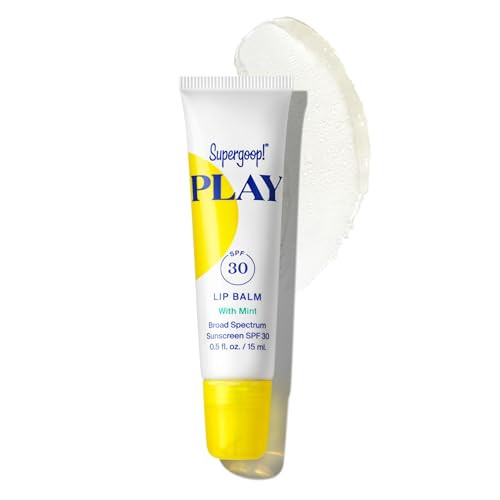 Supergoop! PLAY Lip Balm SPF 30 with Mint, 0.5 fl oz - Broad Spectrum SPF Lip Balm with Hydrating Honey, Shea Butter & Sunflower Seed Oil - Great for