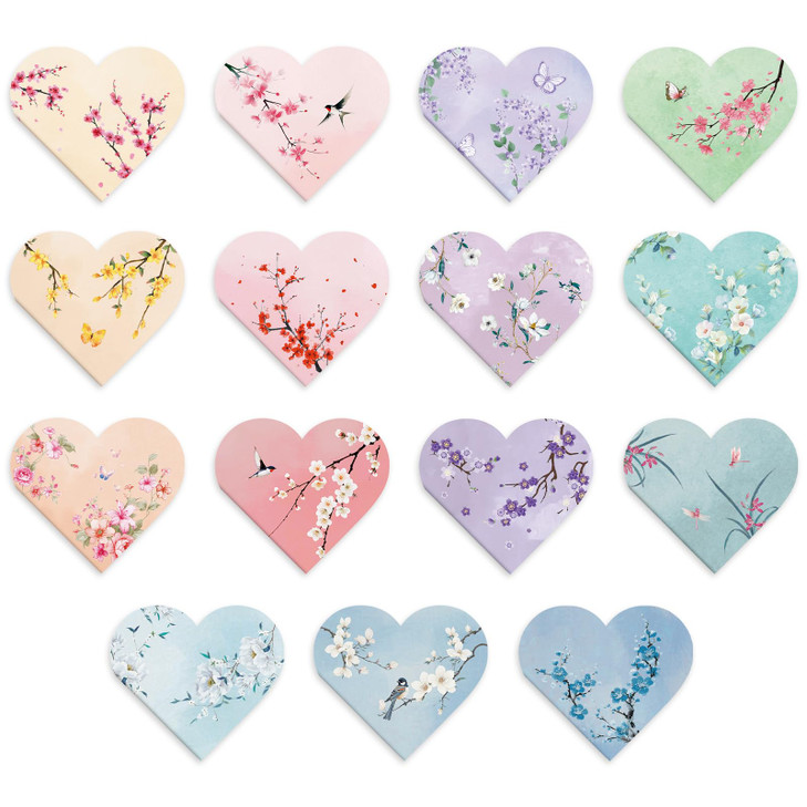 15 Pieces Magnetic Heart Bookmarks, Cute Book Marks for Women, Page Markers for Students Teachers Book Reading Lovers School Office Home Supplies, Ch