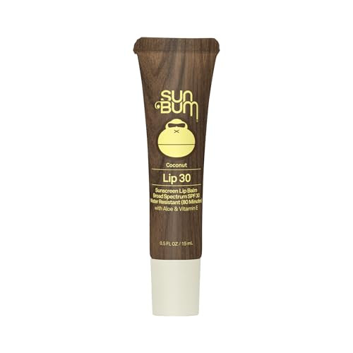Sun Bum SPF 30 Sunscreen Coconut Lip Balm Sunscreen - Broad Spectrum Moisturizing with Aloe & Vitamin E - Hawaii 104 Act Compliant (Made Without Octi