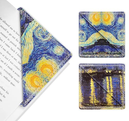 Personalized Leather Bookmarks, Magnetic Corner Bookmarks Book Mark Page Magnetic Markers with Magnetic Buckle for Book Lovers Kids Women Students Te