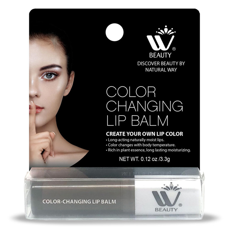 WBM Care Lip Balm 4-Pack, 3.3g Each  Enriched with Vitamin E, Color-Changing Tinted Moisturizer, Provides Long-Lasting Repair, Hydration, and Soft,