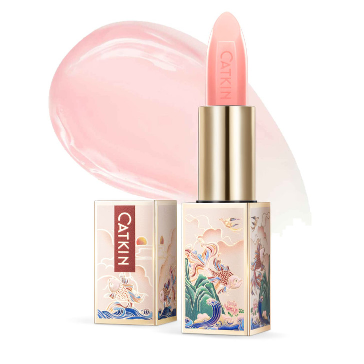 CATKIN Tinted Lip Balm Color Changing Lipstick Ultra Hydrating 100% Natural Lip Moistrurizer with Vitamin E Nourishing For Cracked & Dry Lips 0.12 oz