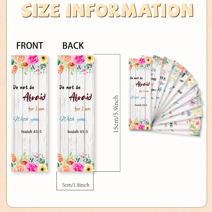 60pcs Bible Verse Flower Bookmarks,Inspirational Scripture Christian Book Markers Religious Motivational Encouragement Flower Page Clips Presents for