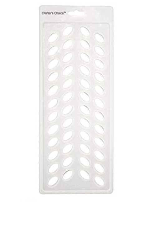 Crafter's Choice - Lip Balm Tube Filling Tray - Silicone Tray for Filling Lip Balm Tubes and Cosmetic Products - Oval - 3002