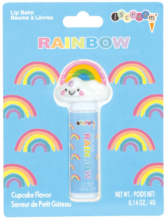iscream Happiest Rainbow and Clouds Shaped Cupcake Scented Lip Balm
