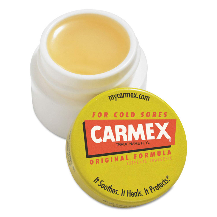 Carmex Moisturizing Lip Balm, Original Flavor, 0.25 oz Jar, 12/Box (LIL62458)