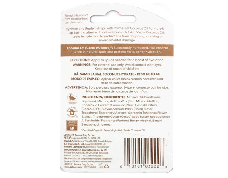 Palmer's Coconut Oil Lip Balm, 48 Hr Moisture 0.15 oz.
