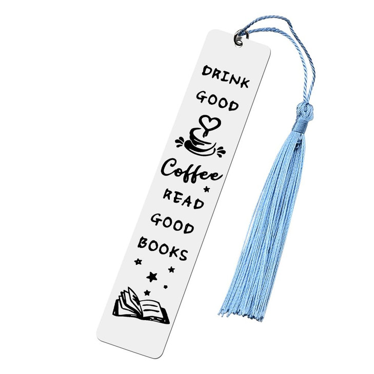 MXXGMYJ Coffee Lover Bookmark Gifts for Women Men: Stainless Steel, Silver, 1pcs, Bookmarks