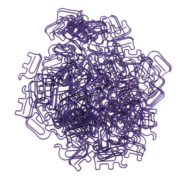 100PCS Elephant Shaped Cute Paper Clips,Stainless Steel Paperclips,Paper Clip with Storage Box for Paperwork Photo Bookmarks for Office School and Ho