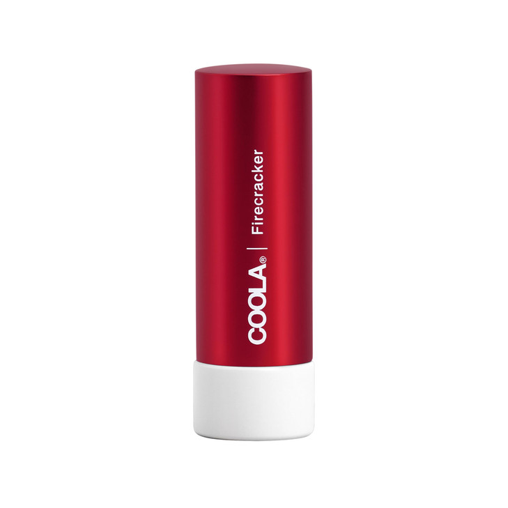 COOLA Organic Mineral Sunscreen Tinted Lip Balm, Lip Care for Daily Protection, Broad Spectrum SPF 30, Firecracker, 0.15 Fl Oz