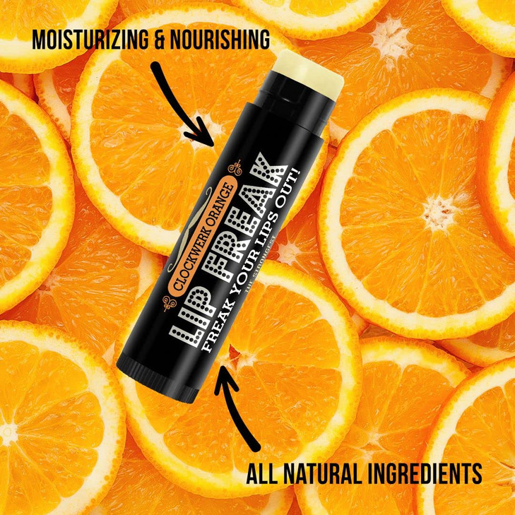 Doctor Lip Bang's BUZZING Lip Balm | Lip Freak | 100% All Natural | Cruelty Free | Clockwerk Orange | 2 Pack
