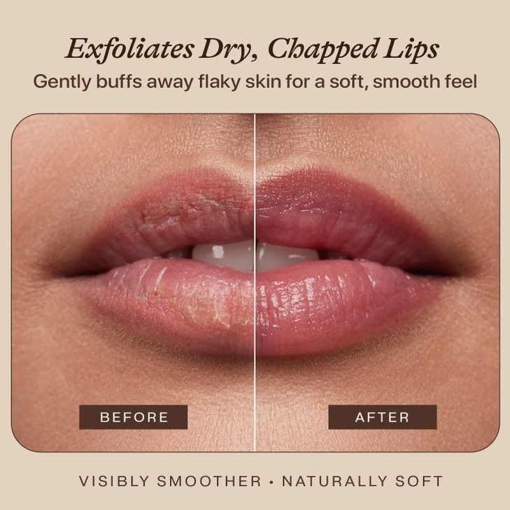 USDA Organic Lip Scrub Vanilla - USA Made with Natural Ingredients, Valentines Day Gifts, Moisturizing Scrub Exfoliator for Dry Lips, Lip Sugar Scrub