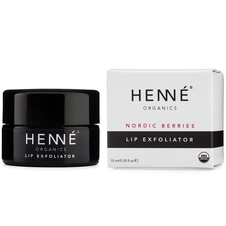 Henné Organics Lip Exfoliator - Natural and Organic Sugar Scrub - Nordic Berries