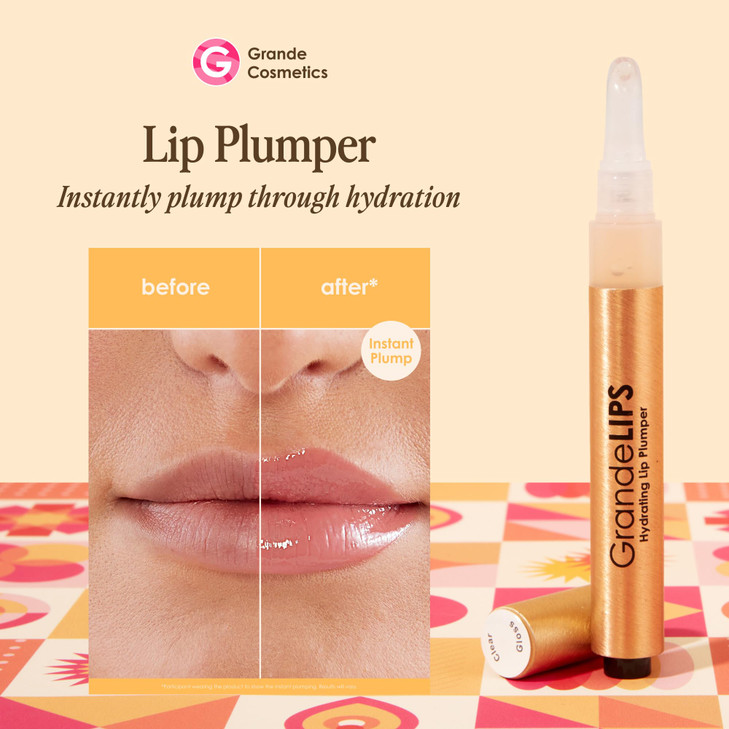 Grande Cosmetics GrandeLIPS Hydrating Lip Plumper Gloss - for Fuller-Looking, Hydrated Lips - Toasted Apricot (0.08 fl oz)