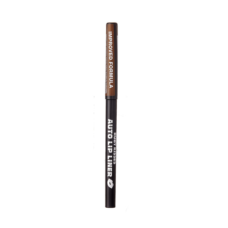 Ruby Kisses Auto Lip Liner Pencil (Cappuccino 3 Pack), Long Lasting & Non-Fading, Smooth Application, Non-Feathering with Rich Pigmented Color, No Sh