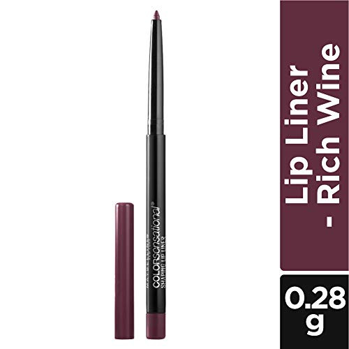 Maybelline Color Sensational Shaping Lip Liner with Self-Sharpening Tip, Rich Wine, Wine Red, 1 Count