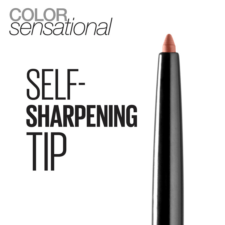 Maybelline Color Sensational Shaping Lip Liner with Self-Sharpening Tip, Very Cherry, Red, 1 Count