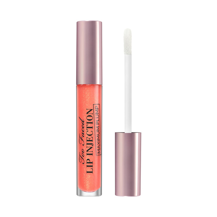 Too Faced Lip Injection Maximum Plump Extra Strength Lip Plumper Gloss | Hydrating, Volumizing, + Plumping, 0.14 Fl Oz, Creamsicle Tickle