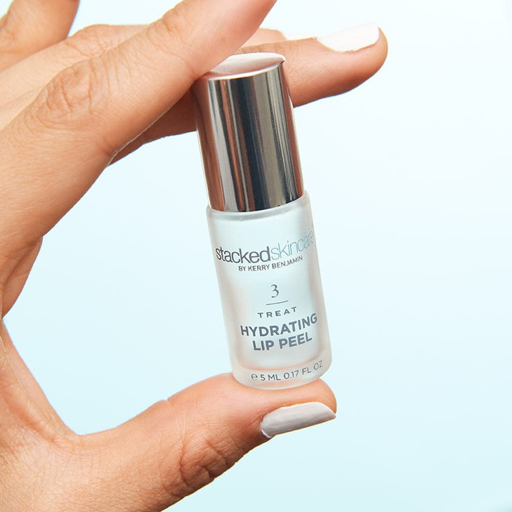 Hydrating Lip Peel - No Rinse Lip Exfoliator & Moisturizer for Dry, Cracked Lips - Vegan Lip Treatment with AHA & Glycolic Acid - Lip Serum & Primer