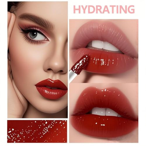 Eakroo 6 Colors Lip Tint Stain Mini Liquid Lipstick, Korean Lip Gloss for Women, Liquid Blush, Lip Plumper Gloss, Lip Makeup, Non-Stick Cup, Lightwei