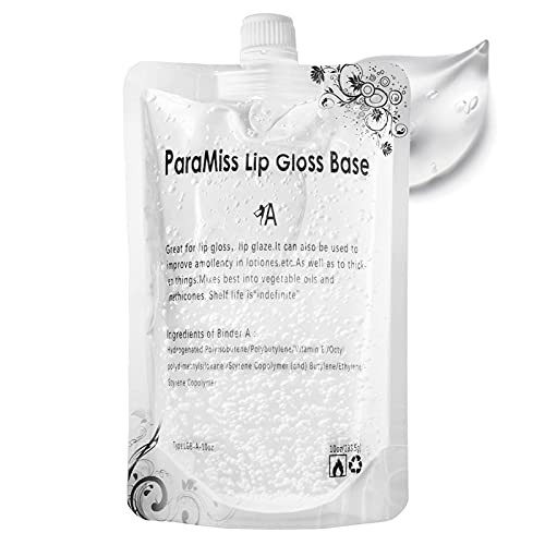 PARAMISS Clear Lip Gloss Base 10 Ounce (350 ML) Non-Stick Moisturizing Versagel Lip Gloss Base DIY Handmade Lip Balms Lip Plumper Making Organic Lip