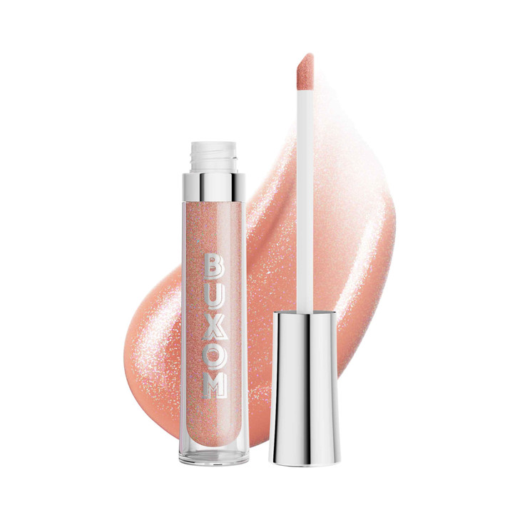 Buxom Full-On Plumping Lip Polish, Tinted Lip Plumper Gloss with Peptides & Vitamin E, High-Shine Lip Gloss that Nourishes, Vegan, AK Celeste (Peachy